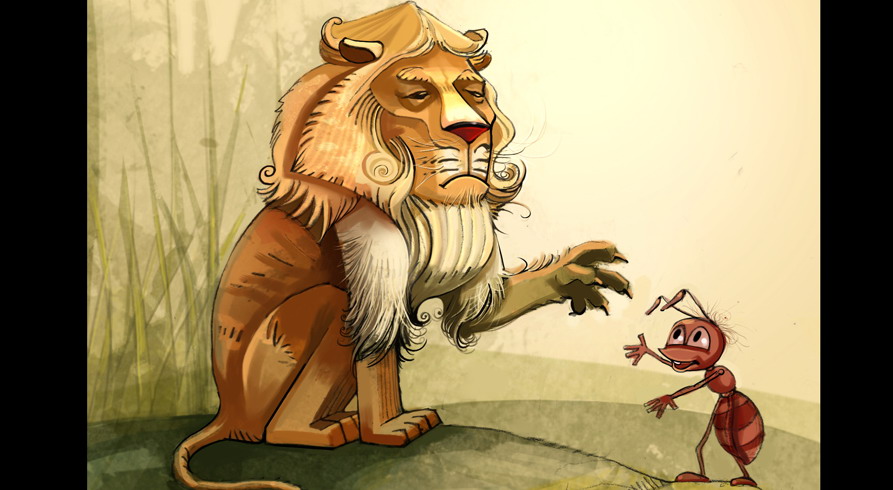 Câu chuyện ngụ ngôn về Kiến và Sư tử