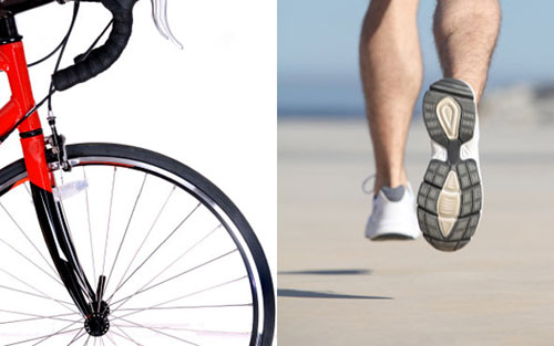 Chạy tiêu tốn nhiều calo mỗi phút hơn là đi xe đạp, và sự thon gọn của cơ thể cũng khác nhau tùy thuộc vào cường độ tập. Ảnh: nytimes