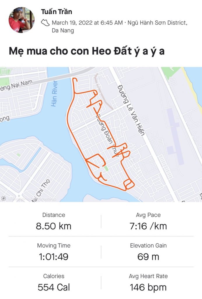 Chàng trai chạy quanh Hà Nội vẽ cả bản đồ lá cờ Việt Nam lên app chạy bộ  và đủ thứ cute khác